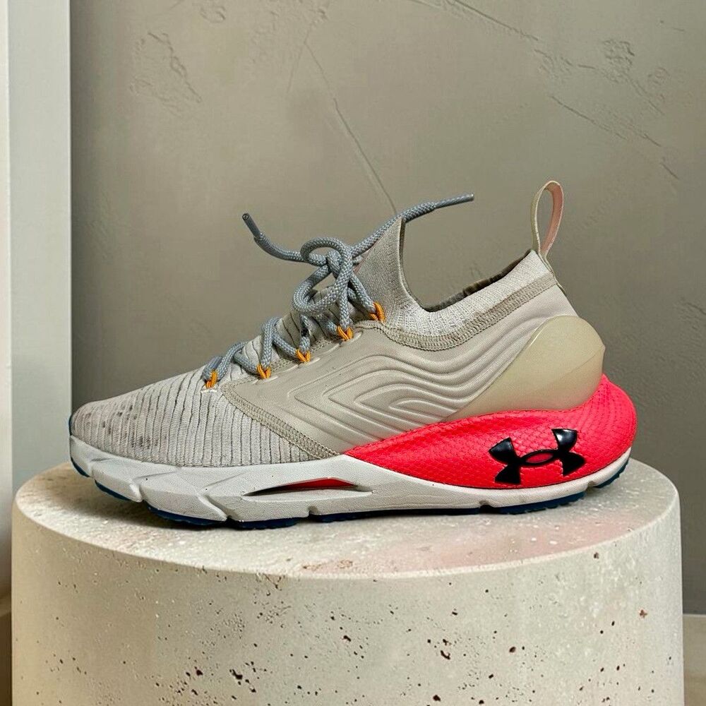 Under Armour HOVR Phantom 2 Womens 9.5 Gray Pink Running Shoes 3024430-100